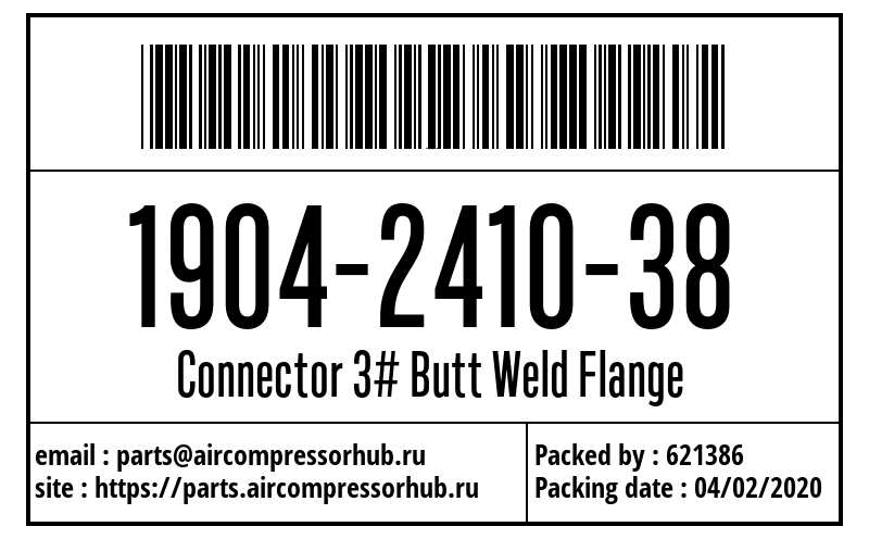 Соединитель Connector 3# Butt Weld Flange 1904241038