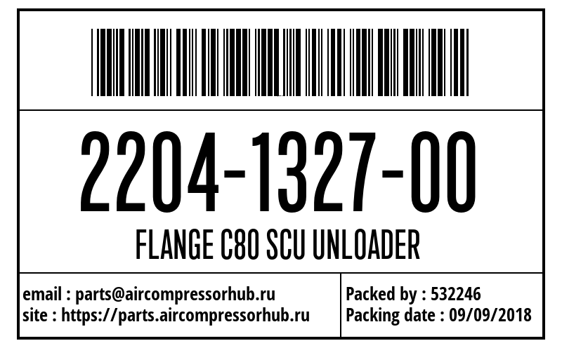 FLANGE C80 SCU UNLOADER FLANGE C80 SCU UNLOADER 2204132700