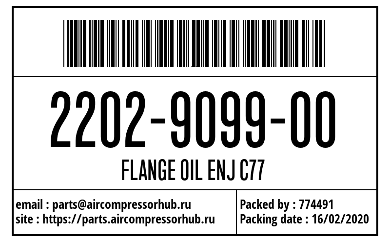 Фланец FLANGE OIL ENJ C77 2202909900