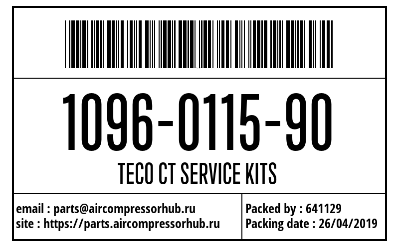 Сервисный набор TECO CT SERVICE KITS 1096011590
