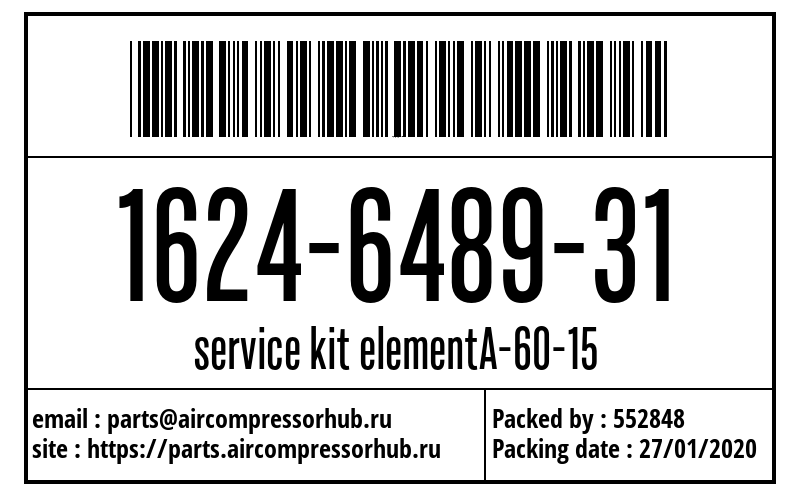 service kit elementA-60-15 service kit elementA-60-15 1624648931