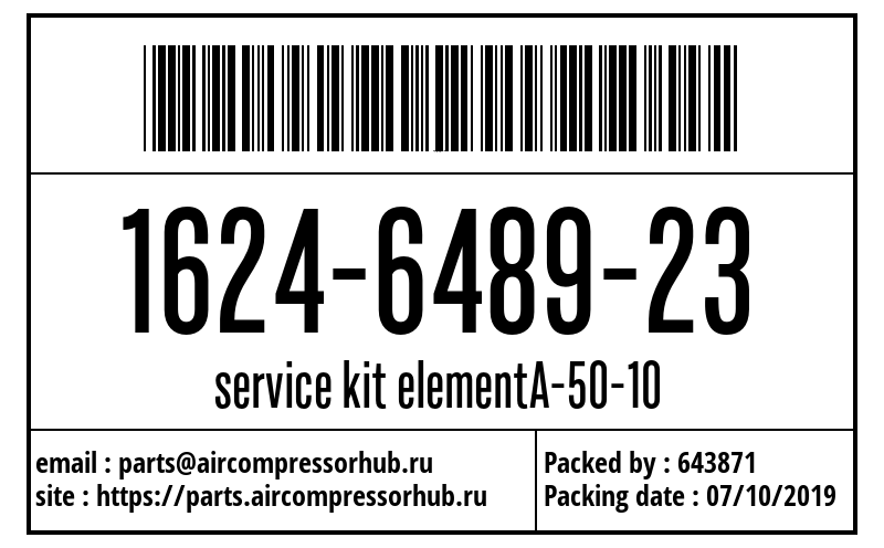 service kit elementA-50-10 service kit elementA-50-10 1624648923